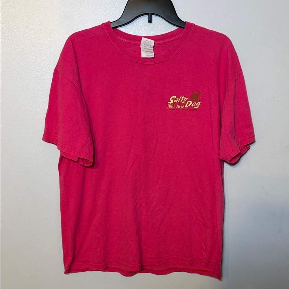 Pink Short Sleeve Men's Salty Dog Panama City Beach Tee